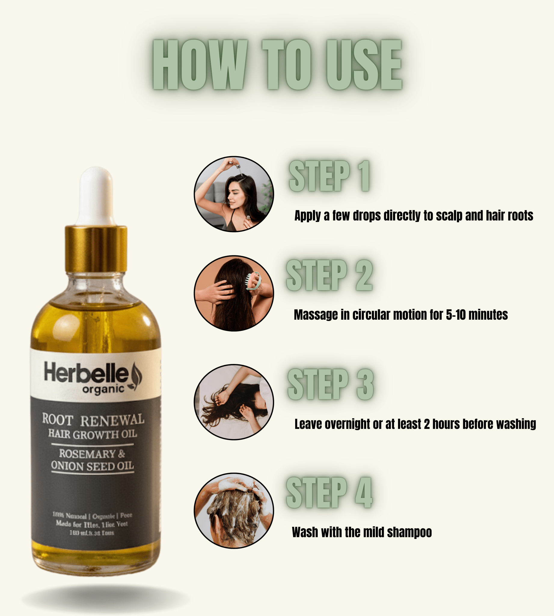 Root Renewal Hair Growth Oil - Herbelle OraganicsHerbelle Oraganics