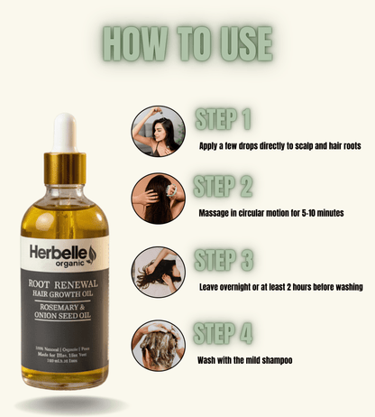 Root Renewal Hair Growth Oil - Herbelle OraganicsHerbelle Oraganics