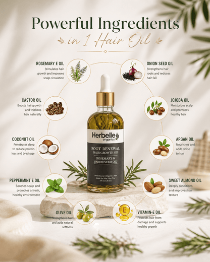 Root Renewal Hair Growth Oil - Herbelle OraganicsHerbelle Oraganics