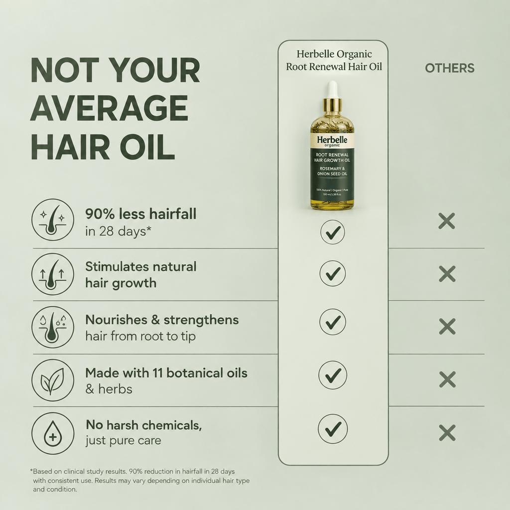 Root Renewal Hair Growth Oil - Herbelle OraganicsHerbelle Oraganics