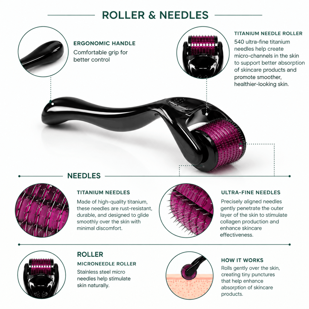 Derma Roller 0.5 mm - Herbelle OraganicsHerbelle Oraganics