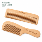 Wooden Fine-Tooth Comb / with Handle - Herbelle OraganicsHerbelle Oraganics