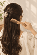 Wooden Fine-Tooth Comb / with Handle - Herbelle OraganicsHerbelle Oraganics